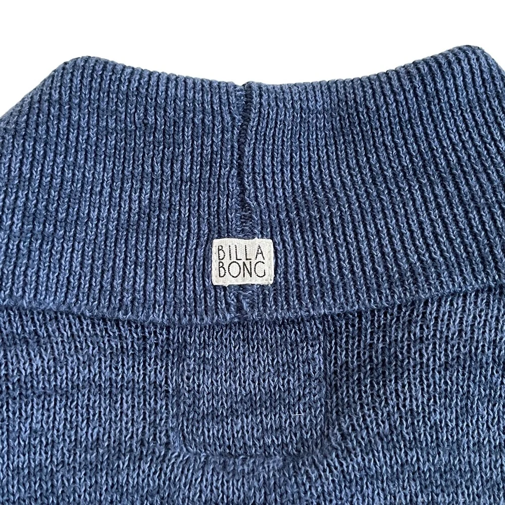 Blue Patterned Belted Shawl Cardigan Sweater - Picture 12 of 16